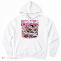 Pink Moo Deng Meme Hippo Funny Hoodie thumb 0