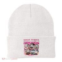 Pink Moo Deng Meme Hippo Funny Beanie thumb 0