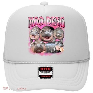 Pink Moo Deng Meme Hippo Funny Hat