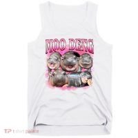 Pink Moo Deng Meme Hippo Funny Tank Top thumb 0