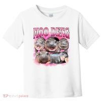 Pink Moo Deng Meme Hippo Funny Toddler T-Shirt thumb 0