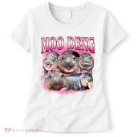 Pink Moo Deng Meme Hippo Funny Women's T-Shirt thumb 0