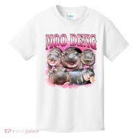 Pink Moo Deng Meme Hippo Funny Kids T-Shirt thumb 0