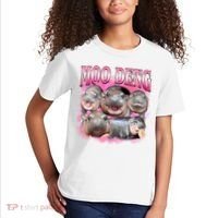 Pink Moo Deng Meme Hippo Funny Kids T-Shirt thumb 2