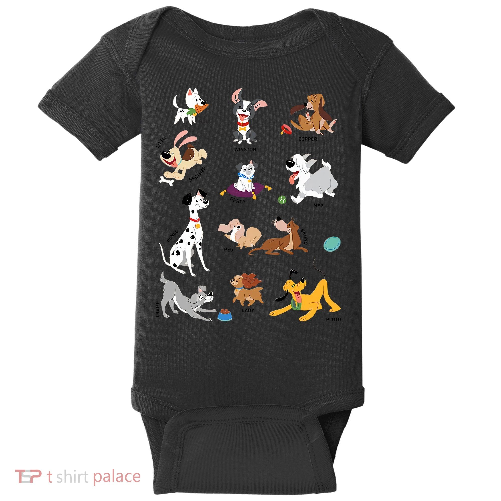 Pets Movie Dogs Group Jumble Dog Lover Cartoon Baby Bodysuit