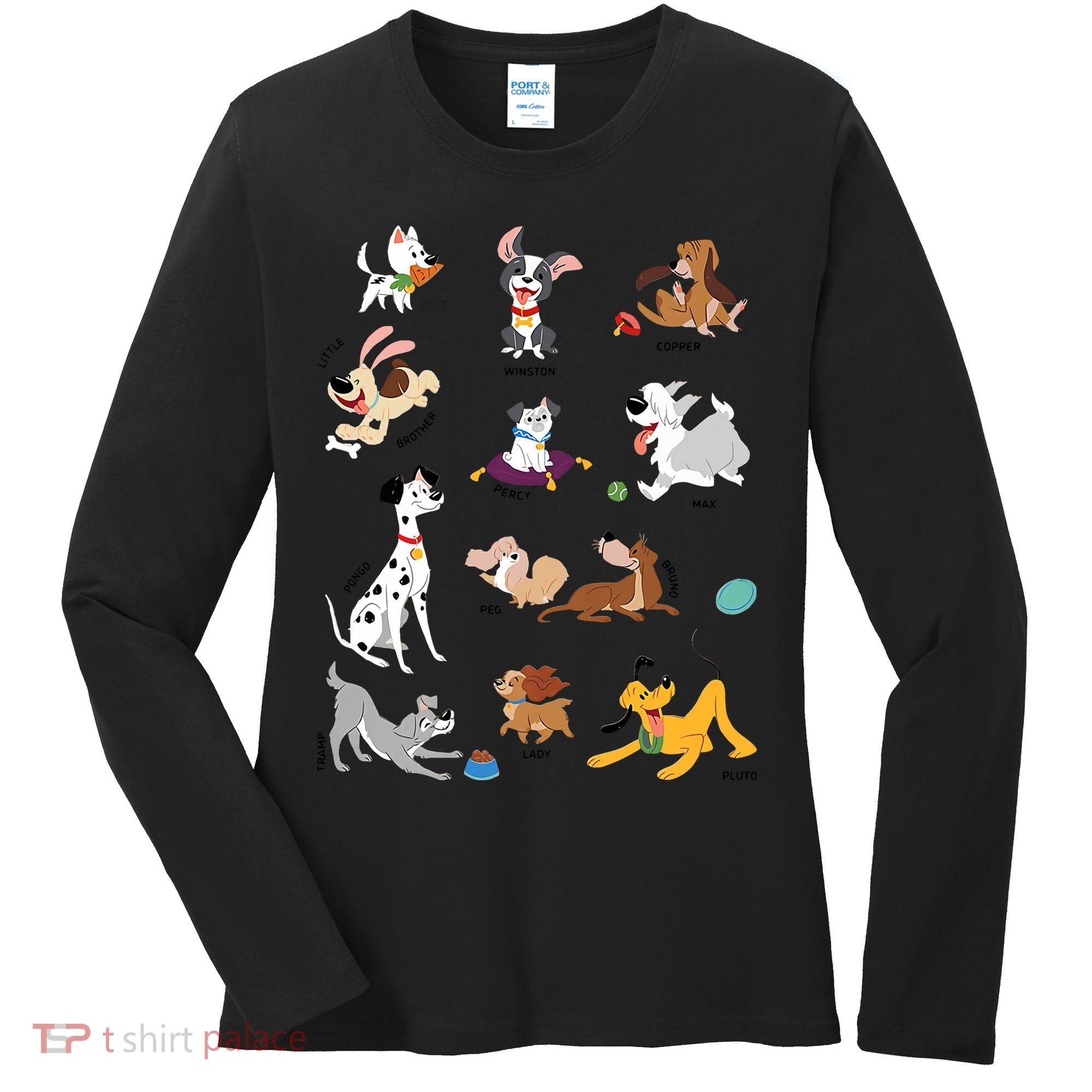 Pets Movie Dogs Group Jumble Dog Lover Cartoon Women's Long Sleeve Shirt
