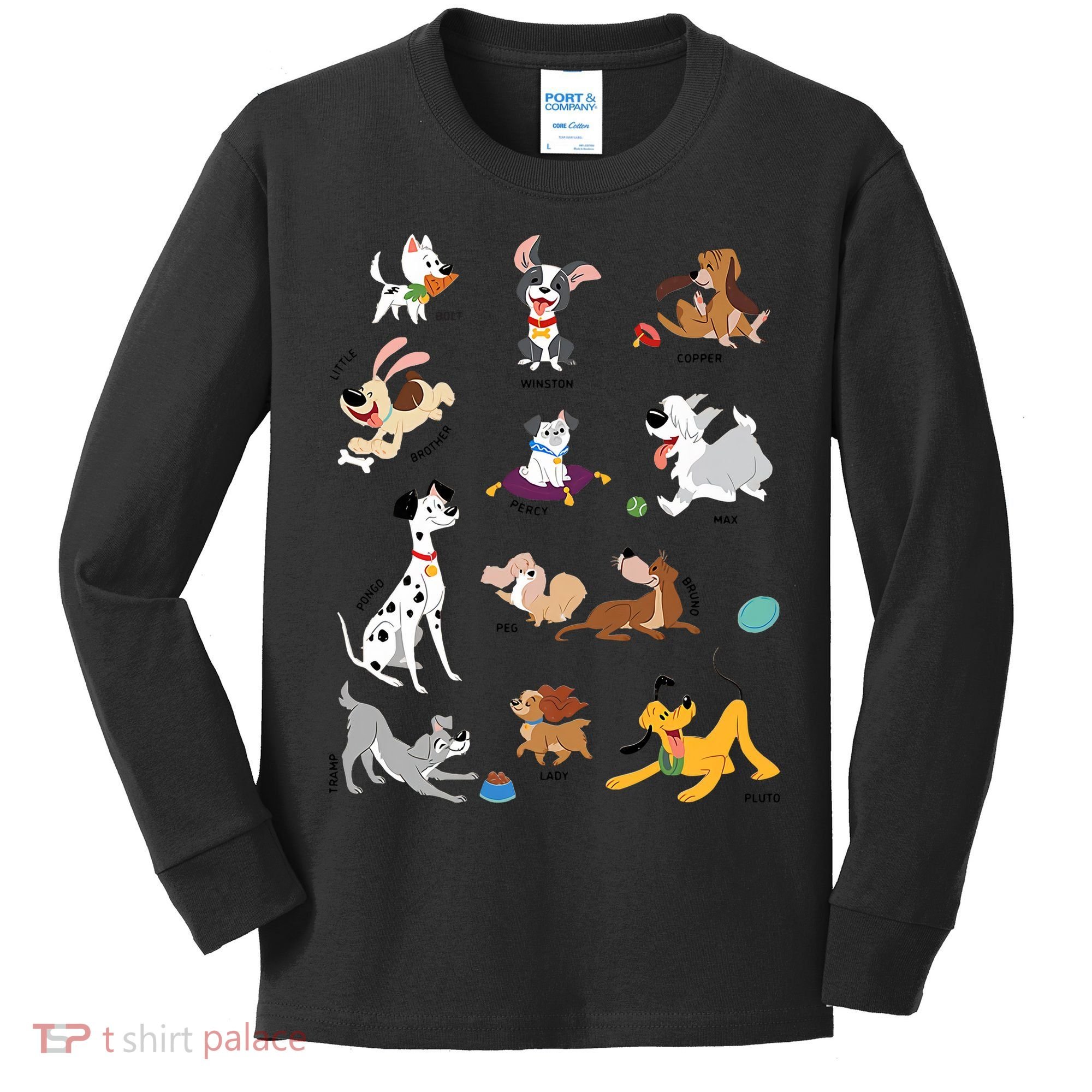 Pets Movie Dogs Group Jumble Dog Lover Cartoon Kids Long Sleeve Shirt