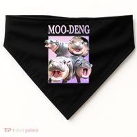 Purple Moo Deng Meme Hippo Funny USA-Made Doggie Bandana thumb 0
