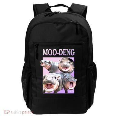 Purple Moo Deng Meme Hippo Funny Backpack