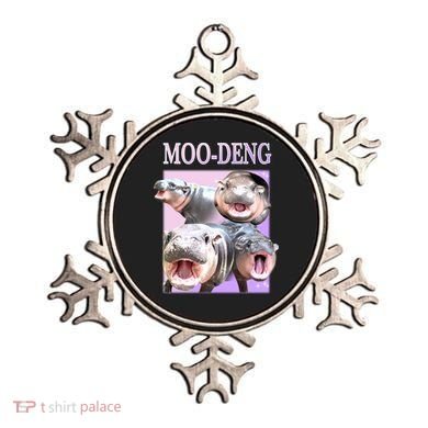 Purple Moo Deng Meme Hippo Funny Ornament