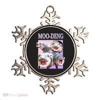 Purple Moo Deng Meme Hippo Funny Ornament thumb 0