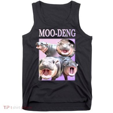 Purple Moo Deng Meme Hippo Funny Tank Top