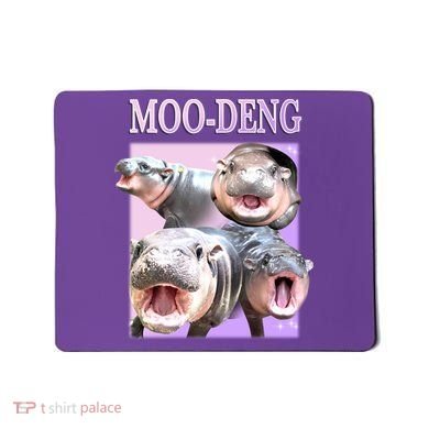 Purple Moo Deng Meme Hippo Funny Mousepad
