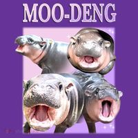 Purple Moo Deng Meme Hippo Funny Mousepad thumb 1