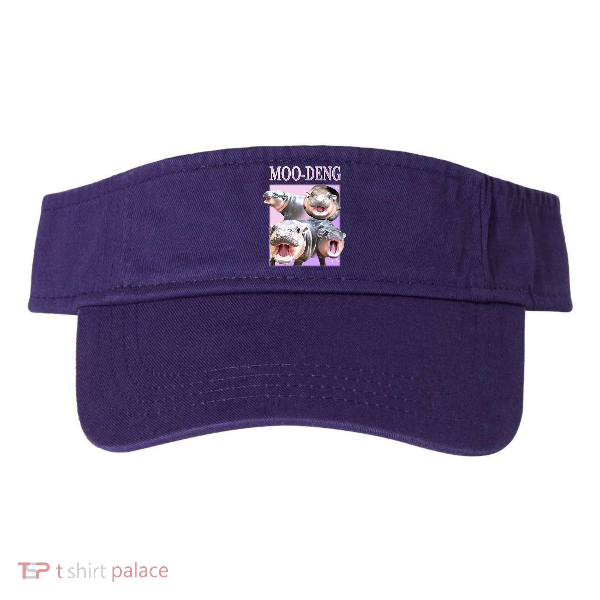 Purple Moo Deng Meme Hippo Funny Visor