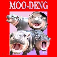 Purple Moo Deng Meme Hippo Funny Santa Hat thumb 1