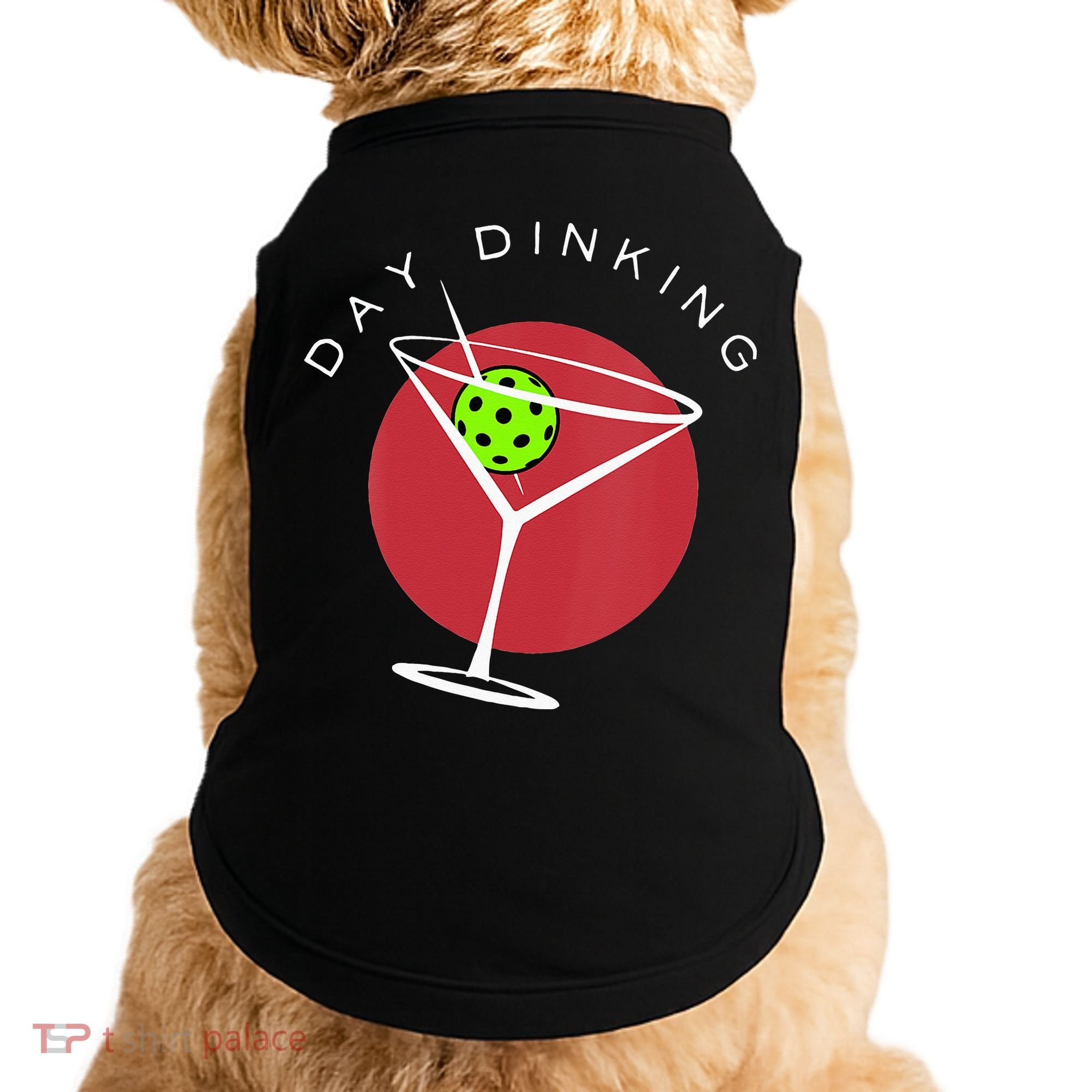 Pickleball Martini Day Drinking Athlete Coach Sports Lover Doggie Tank