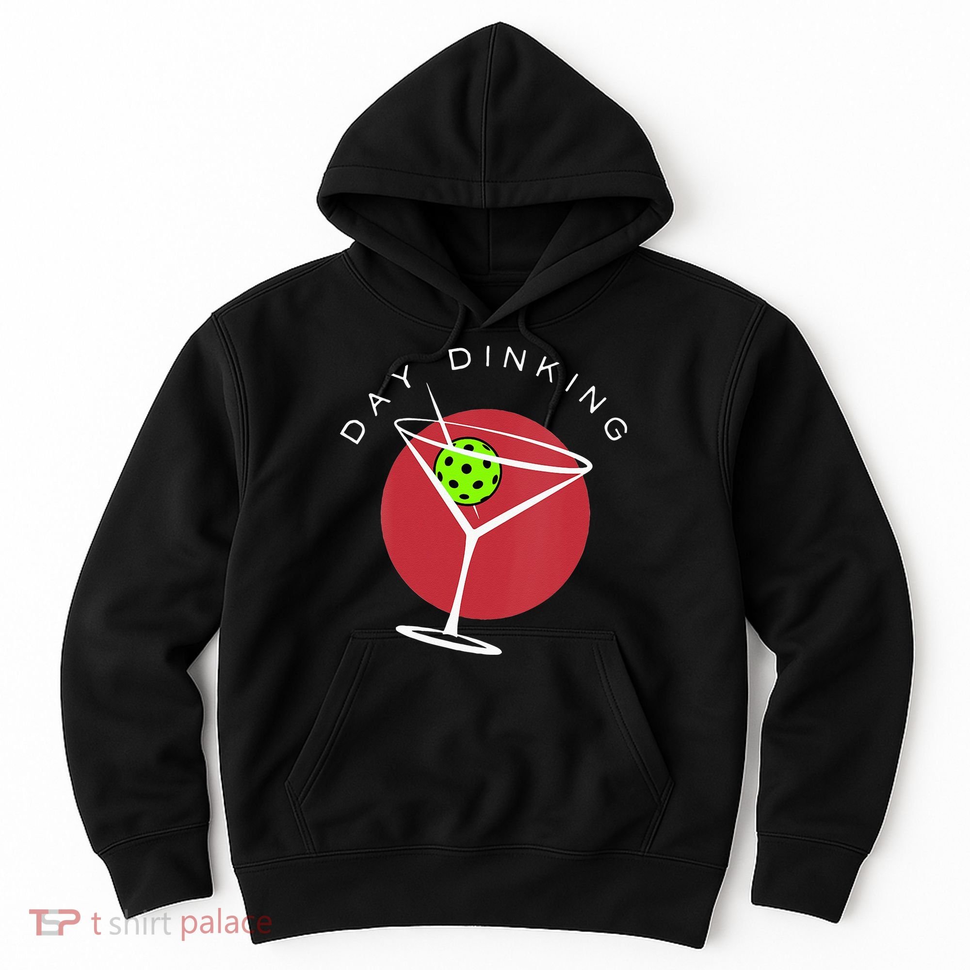 Pickleball Martini Day Drinking Athlete Coach Sports Lover Hoodie