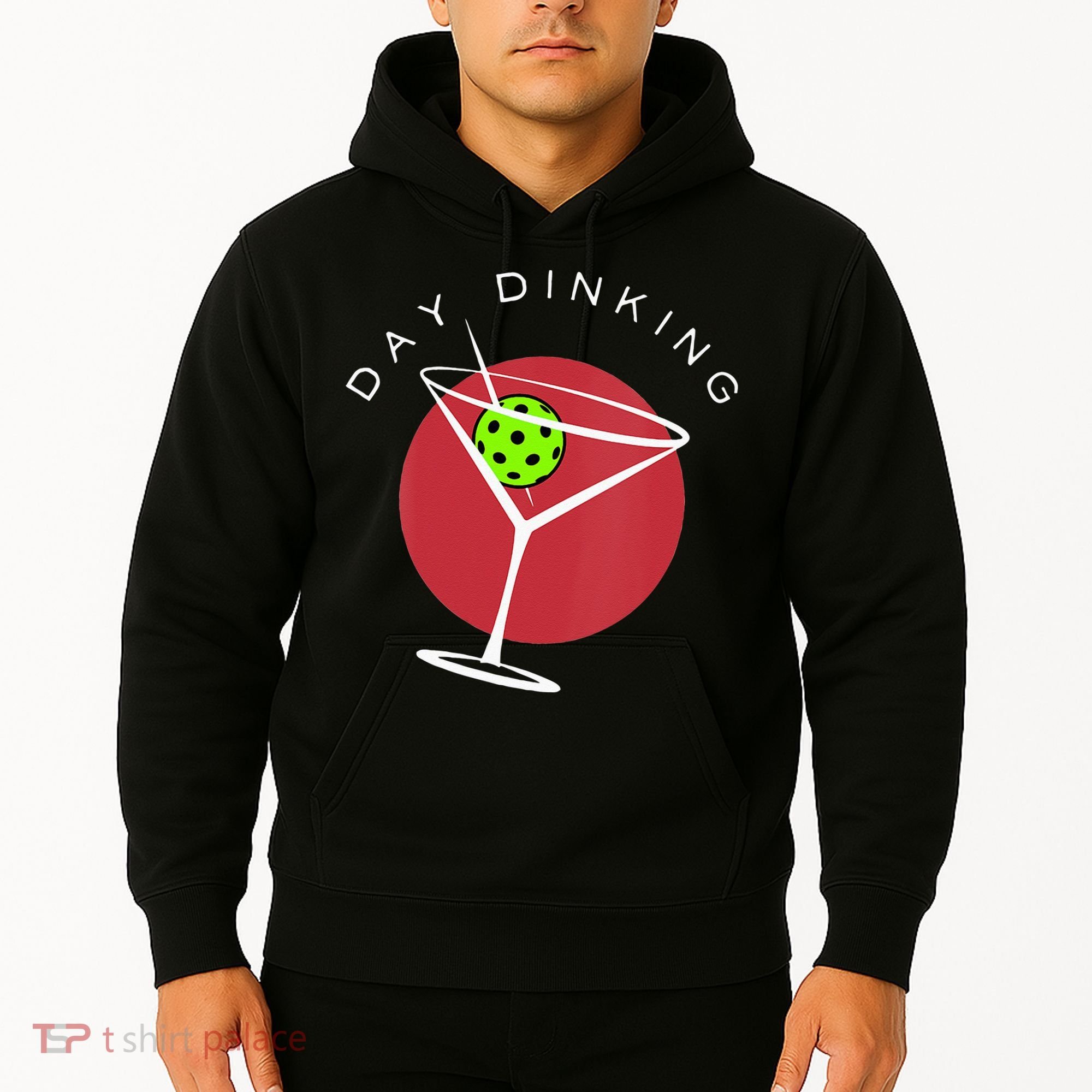 Pickleball Martini Day Drinking Athlete Coach Sports Lover Hoodie