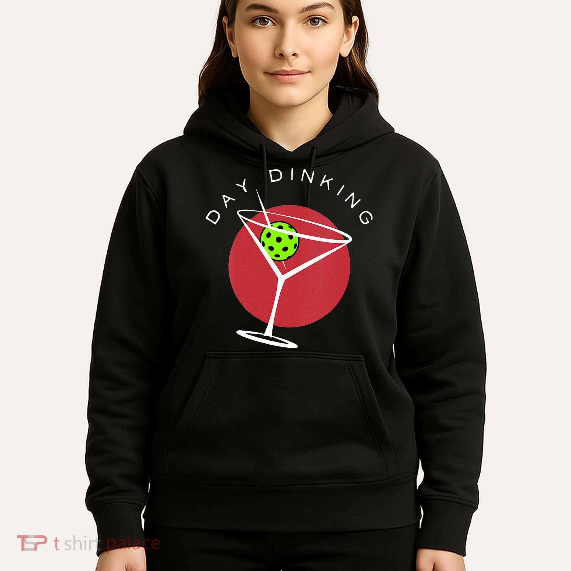 Pickleball Martini Day Drinking Athlete Coach Sports Lover Hoodie