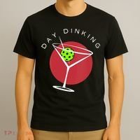 Pickleball Martini Day Drinking Athlete Coach Sports Lover T-Shirt thumb 3