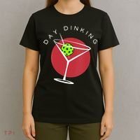 Pickleball Martini Day Drinking Athlete Coach Sports Lover T-Shirt thumb 4