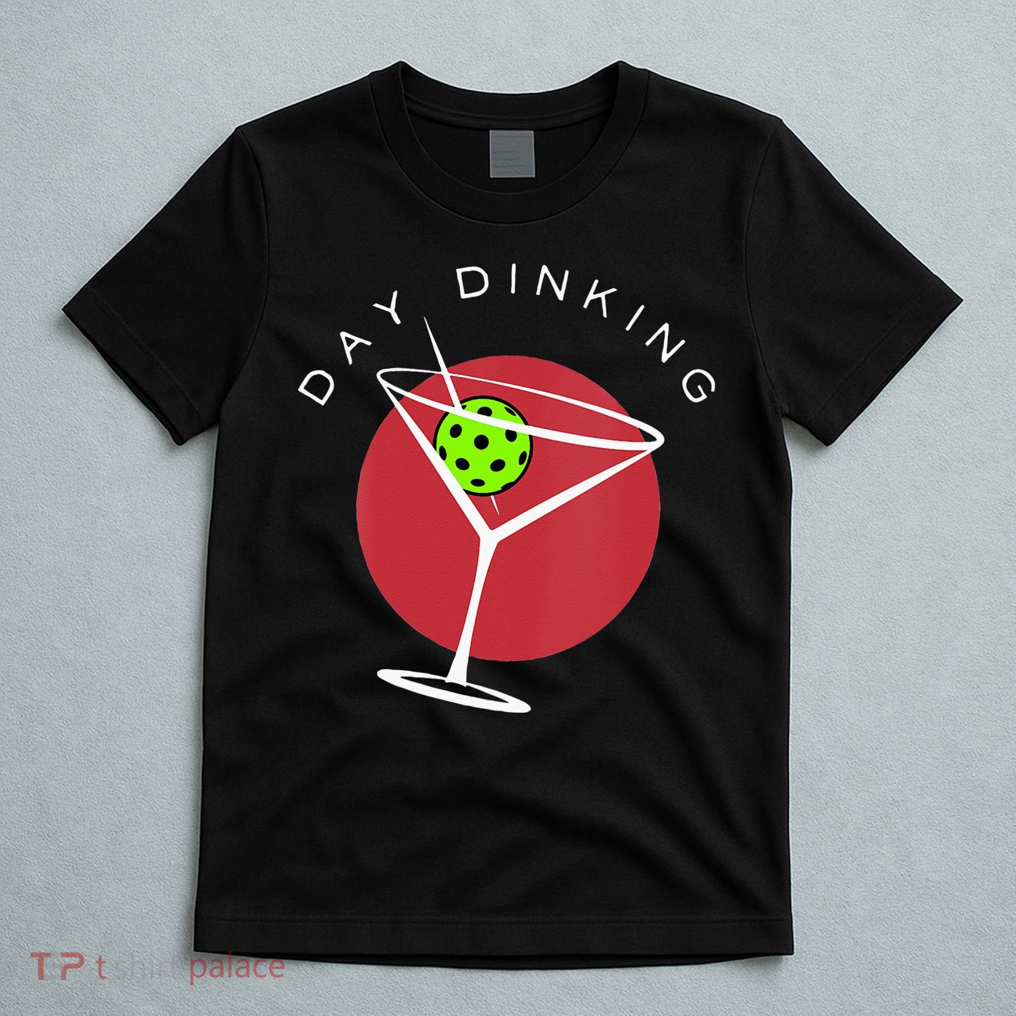 Pickleball Martini Day Drinking Athlete Coach Sports Lover T-Shirt