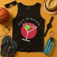 Pickleball Martini Day Drinking Athlete Coach Sports Lover Tank Top thumb 4