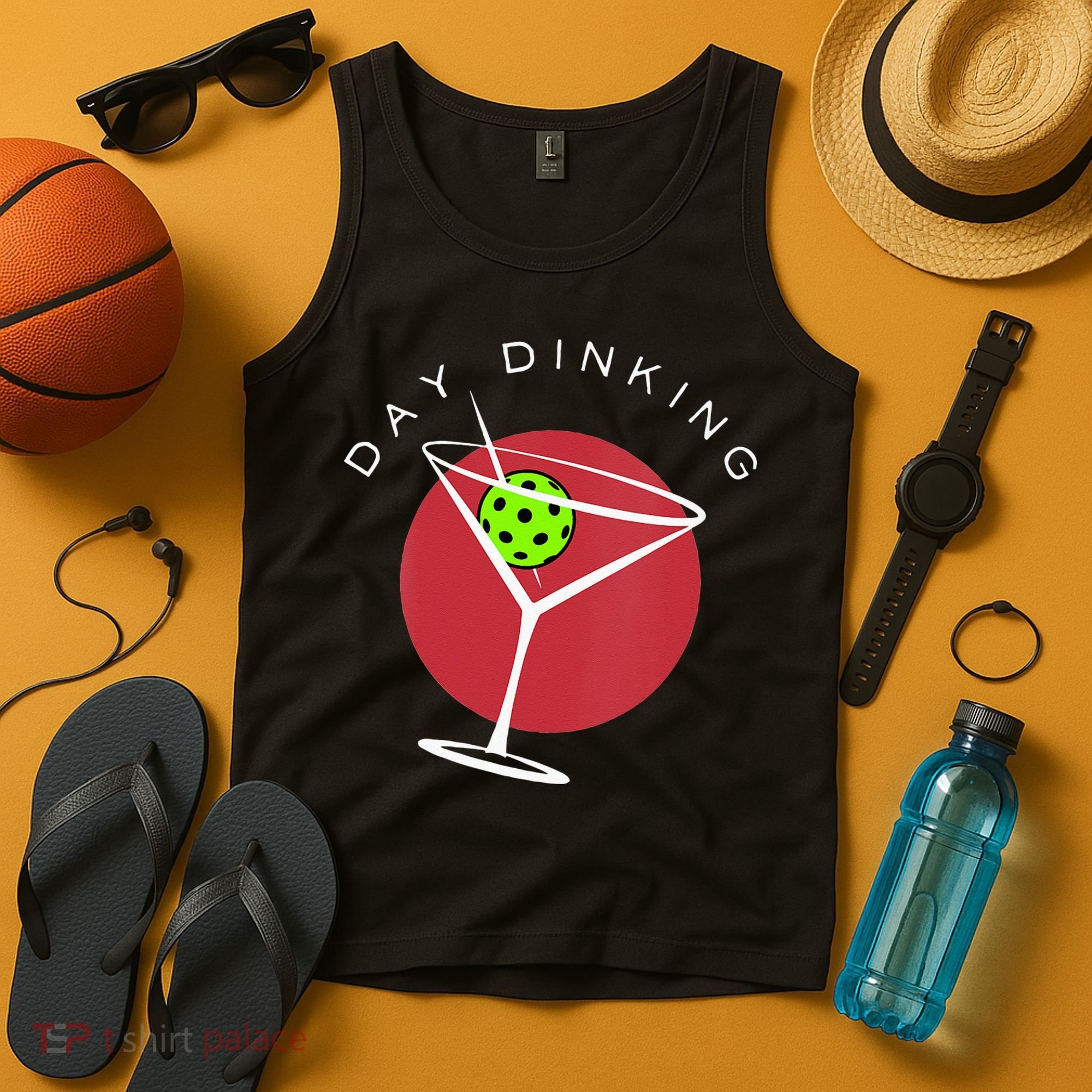 Pickleball Martini Day Drinking Athlete Coach Sports Lover Tank Top