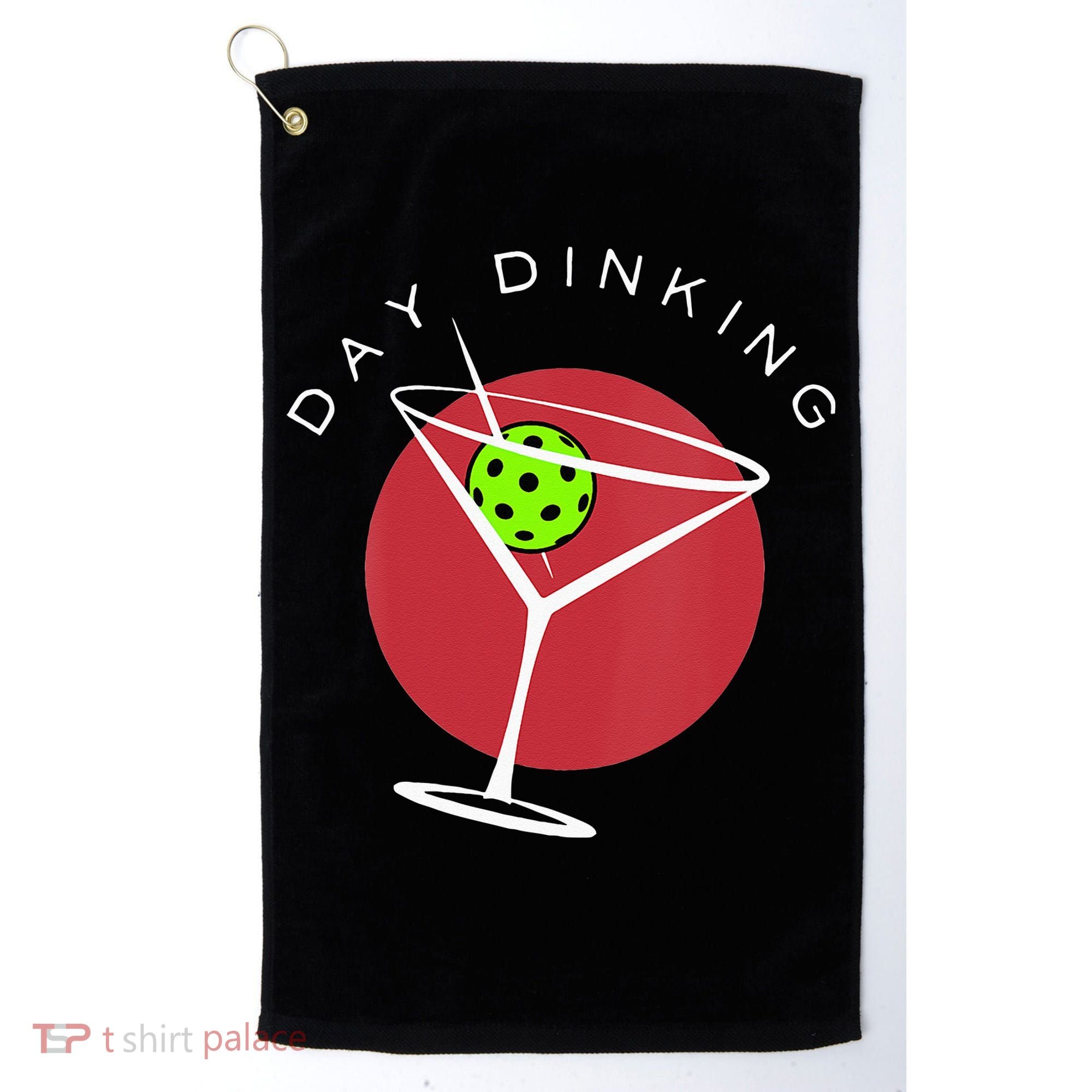 Pickleball Martini Day Drinking Athlete Coach Sports Lover Golf Towel
