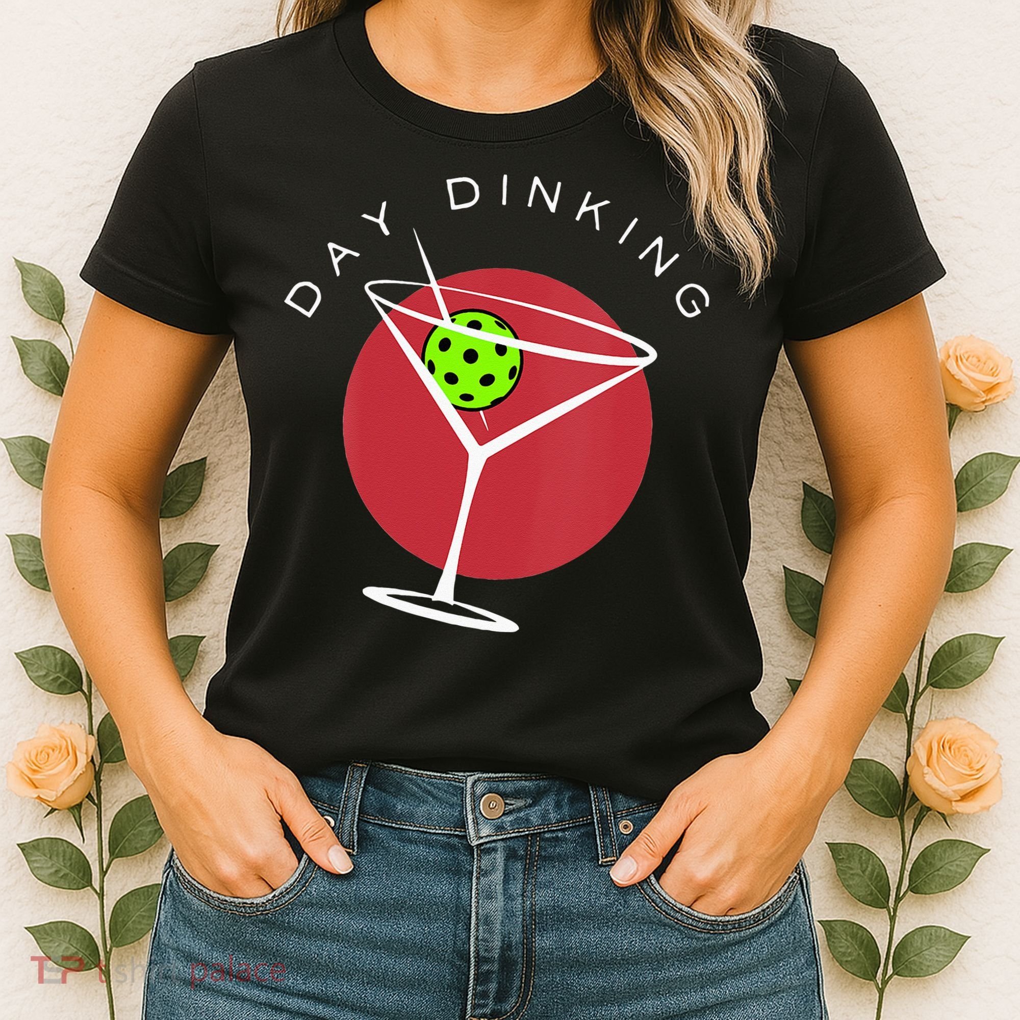 Pickleball Martini Day Drinking Athlete Coach Sports Lover Women's T-Shirt
