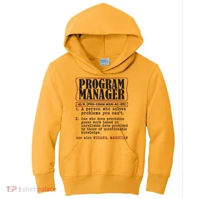 Program Manager Definition Kids Hoodie