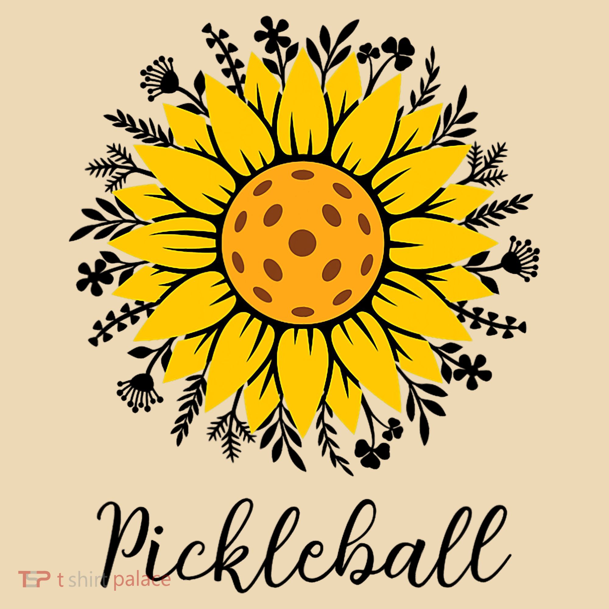 Pickleball Mother's Day Flower Cute Sunflower  Tote Bag