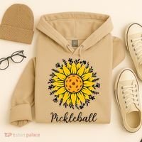 Pickleball Mother's Day Flower Cute Sunflower  Hoodie thumb 4