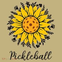 Pickleball Mother's Day Flower Cute Sunflower  Sweatshirt thumb 2