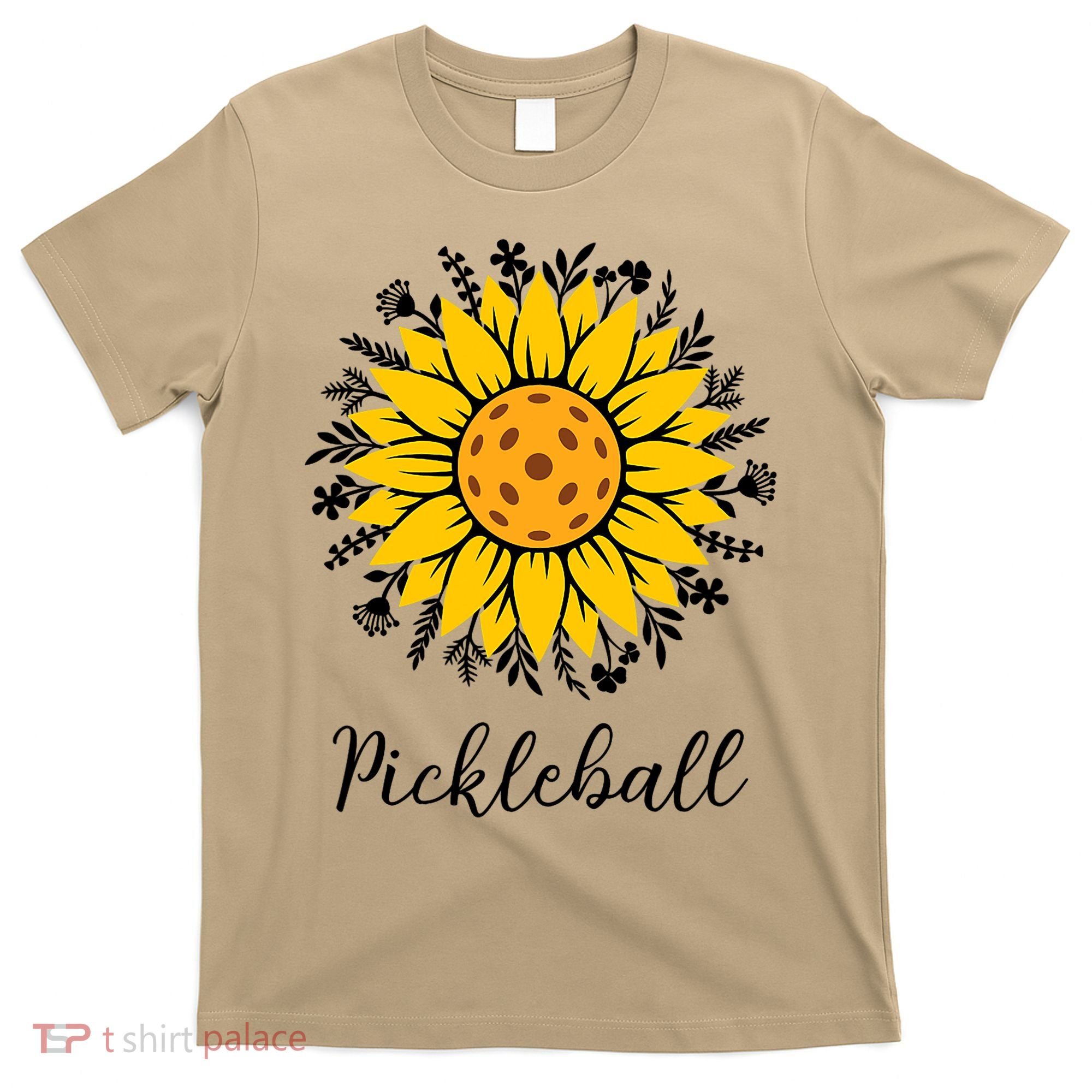Pickleball Mother's Day Flower Cute Sunflower  T-Shirt
