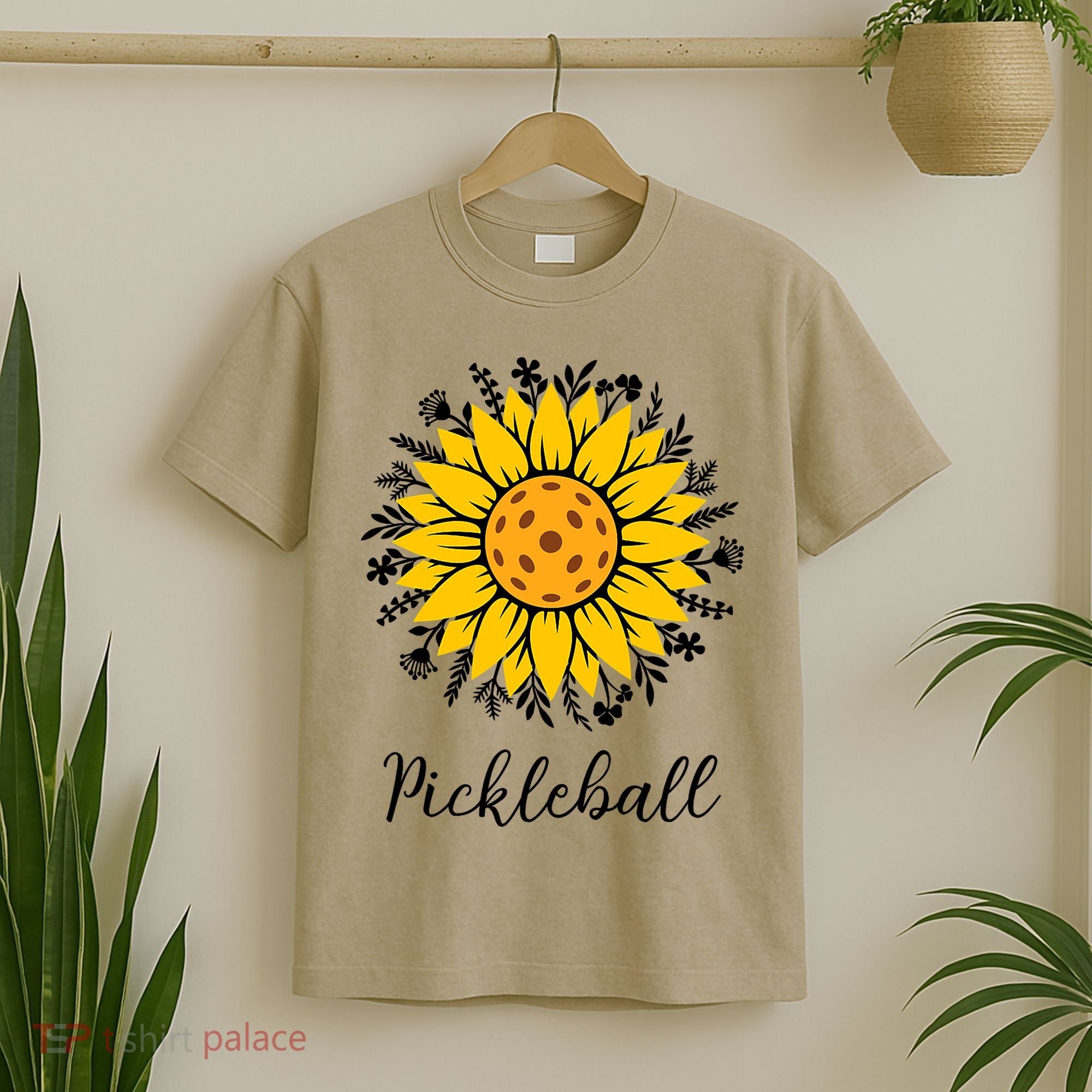 Pickleball Mother's Day Flower Cute Sunflower  T-Shirt