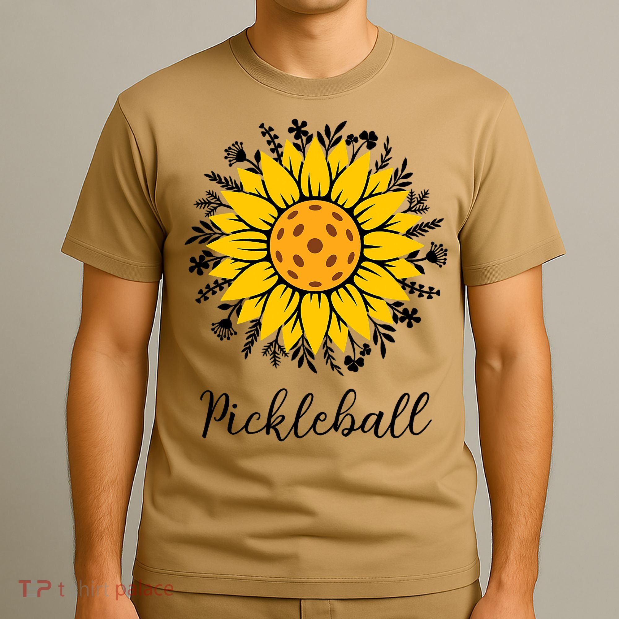 Pickleball Mother's Day Flower Cute Sunflower  T-Shirt
