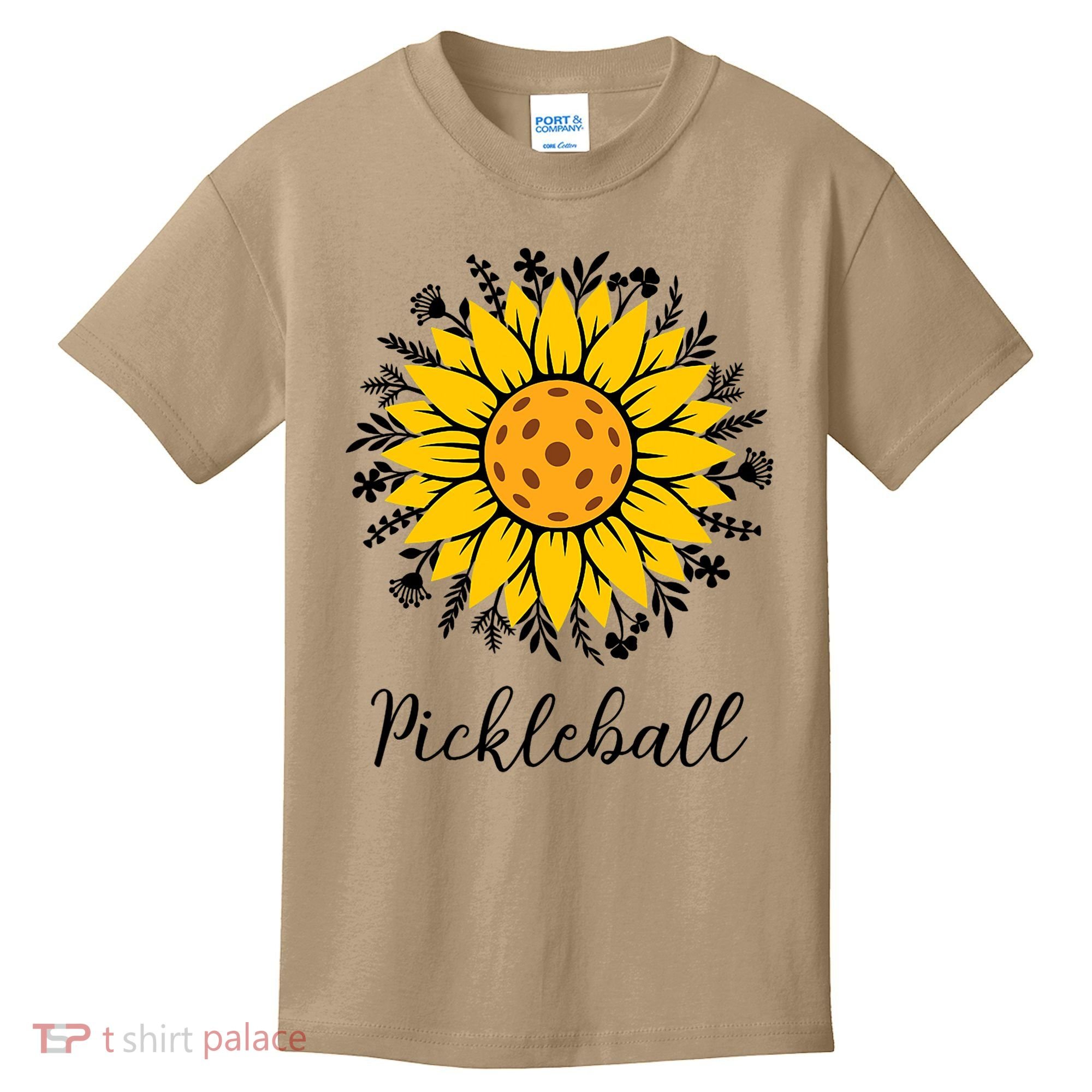 Pickleball Mother's Day Flower Cute Sunflower  Kids T-Shirt