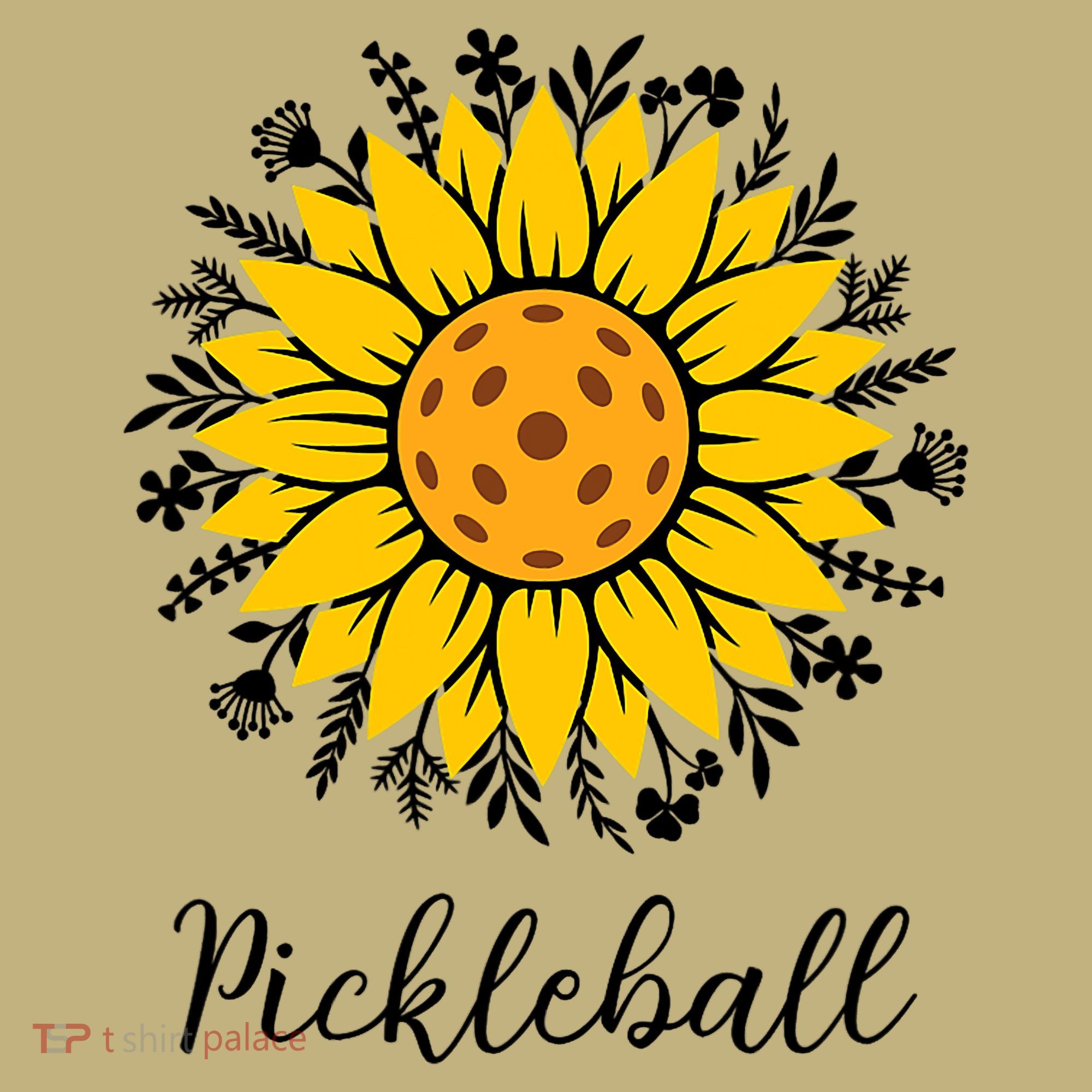 Pickleball Mother's Day Flower Cute Sunflower  Kids T-Shirt