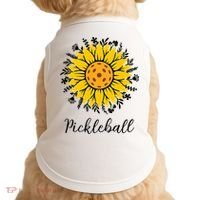 Pickleball Mother's Day Flower Cute Sunflower  Doggie Tank thumb 0