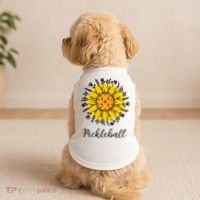 Pickleball Mother's Day Flower Cute Sunflower  Doggie Tank thumb 2