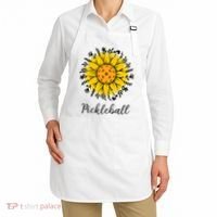 Pickleball Mother's Day Flower Cute Sunflower  Apron thumb 2