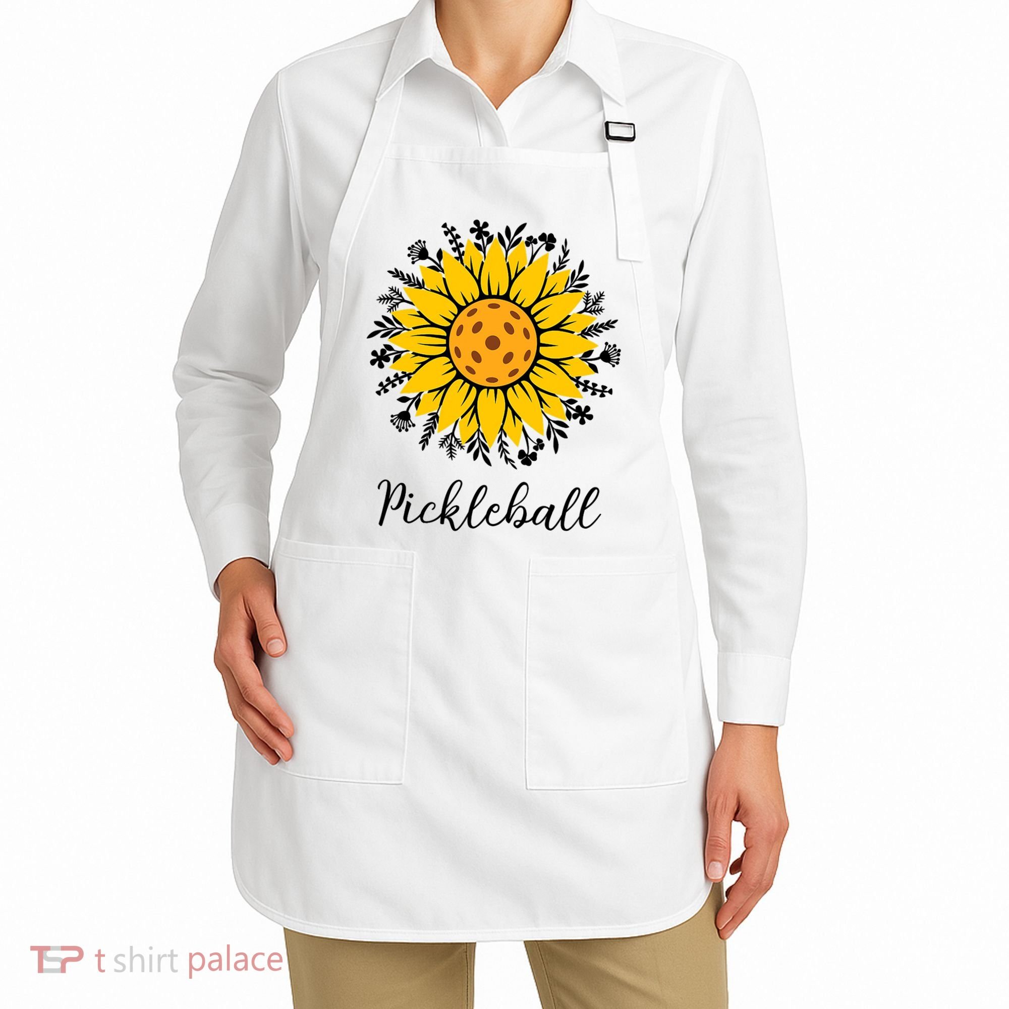 Pickleball Mother's Day Flower Cute Sunflower  Apron