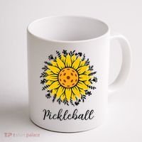 Pickleball Mother's Day Flower Cute Sunflower  Coffee Mug thumb 1