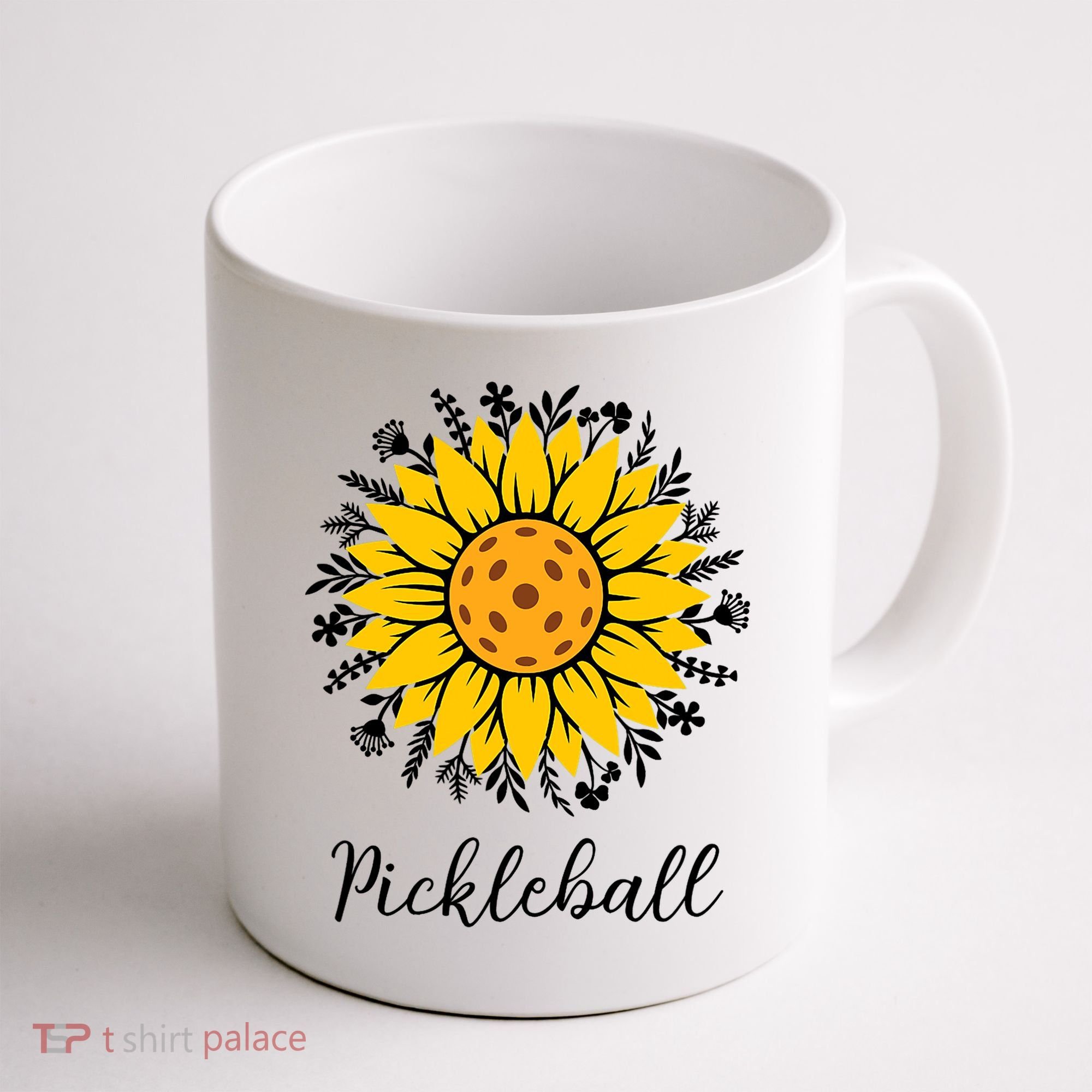 Pickleball Mother's Day Flower Cute Sunflower  Coffee Mug