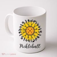Pickleball Mother's Day Flower Cute Sunflower  Coffee Mug thumb 0