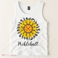Pickleball Mother's Day Flower Cute Sunflower  Tank Top thumb 2