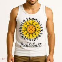 Pickleball Mother's Day Flower Cute Sunflower  Tank Top thumb 3