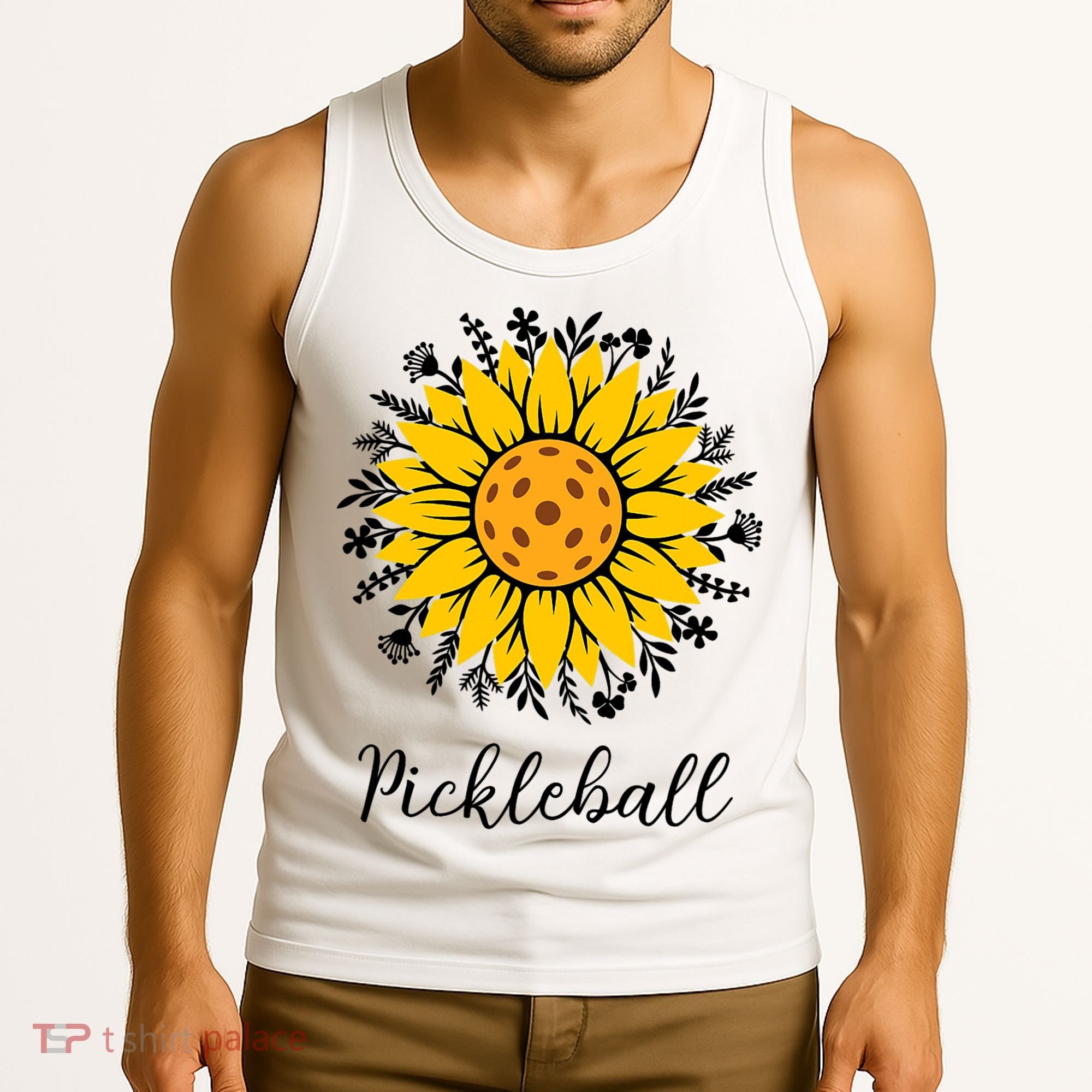 Pickleball Mother's Day Flower Cute Sunflower  Tank Top